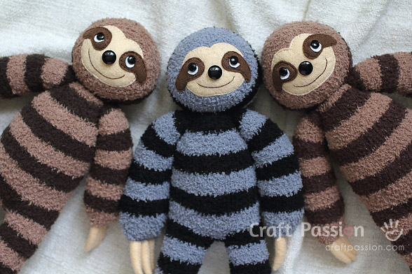 sloth sock crafts