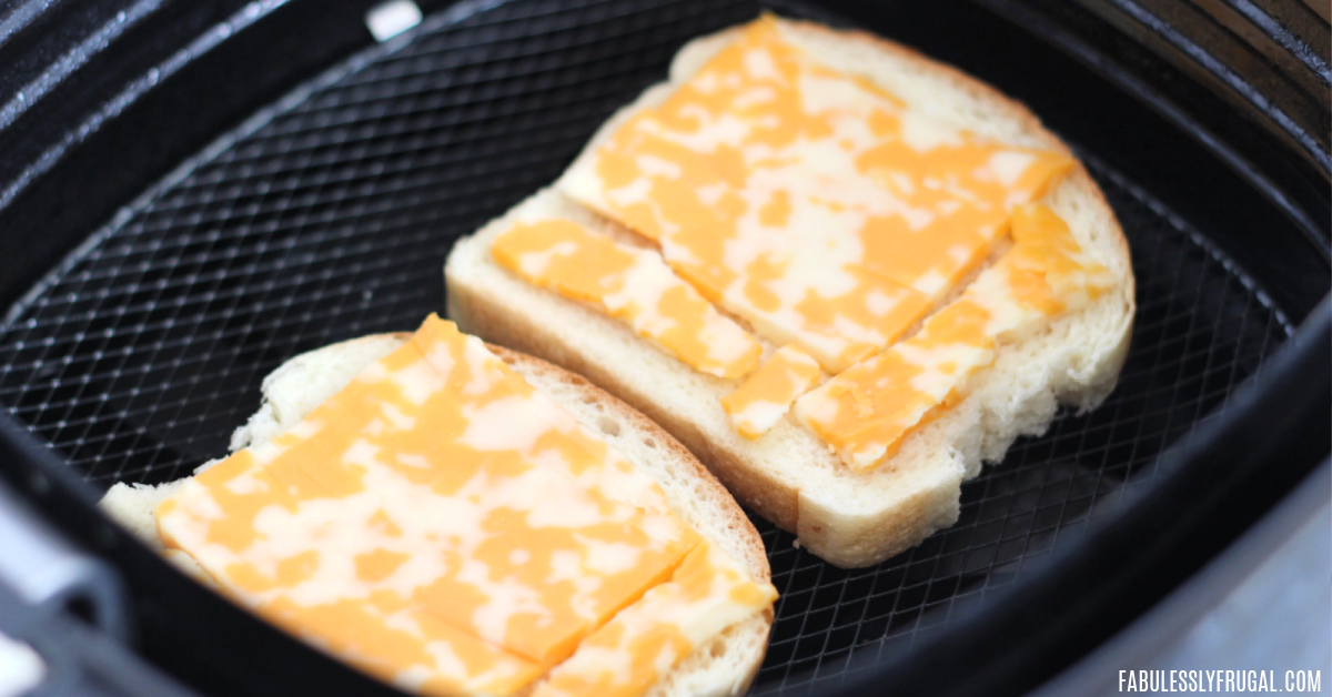 Grilled cheese in the air fryer.