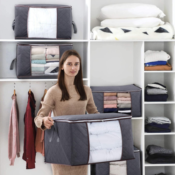Amazon: 3-Pack Large Capacity Clothes Storage Bag Organizer $19.99 (Reg....