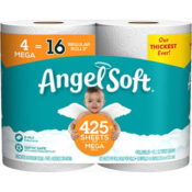 Amazon: Angel Soft Toilet Paper 4 Pack Mega Rolls $3.99 (Reg. $5.99) -...