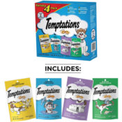 Amazon: 4 Pack Temptations Cat Treats Variety Pack, 3 Oz Bags as low as...