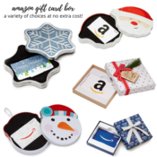 Amazon Gift Cards in Holiday Gift Boxes - 12 Designs! Free Shipping