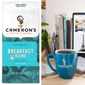 Amazon: Cameron's Coffee Roasted Ground Coffee Bag, Breakfast Blend, 12...