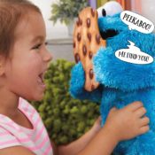 Amazon: Sesame Street Peekaboo Cookie Monster Talking 13-Inch Plush Toy...