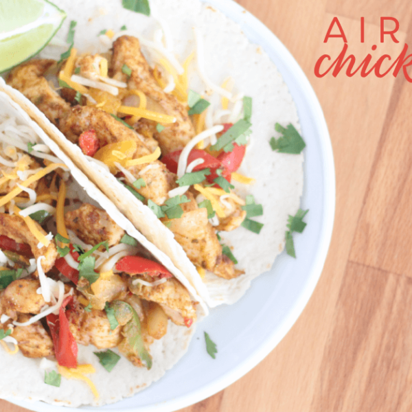 easy air fryer chicken fajitas
