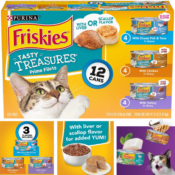 Amazon: 12 Cans Purina Friskies Tasty Treasures Adult Wet Cat Food Variety...