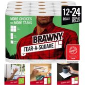 Amazon: 12-Count Brawny Tear-A-Square Paper Towels $23.99 (Reg. $44.71)...