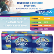 188-Count Tampax Pearl Multipack as low as $28.19 (Reg. $37.88) + Free...