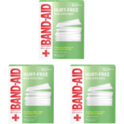 Amazon: 30 Count Band-Aid Hurt-Free 3