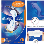 Amazon: 78-Count Always Infinity Overnight w/ Wings as low as $16.86 (Reg....