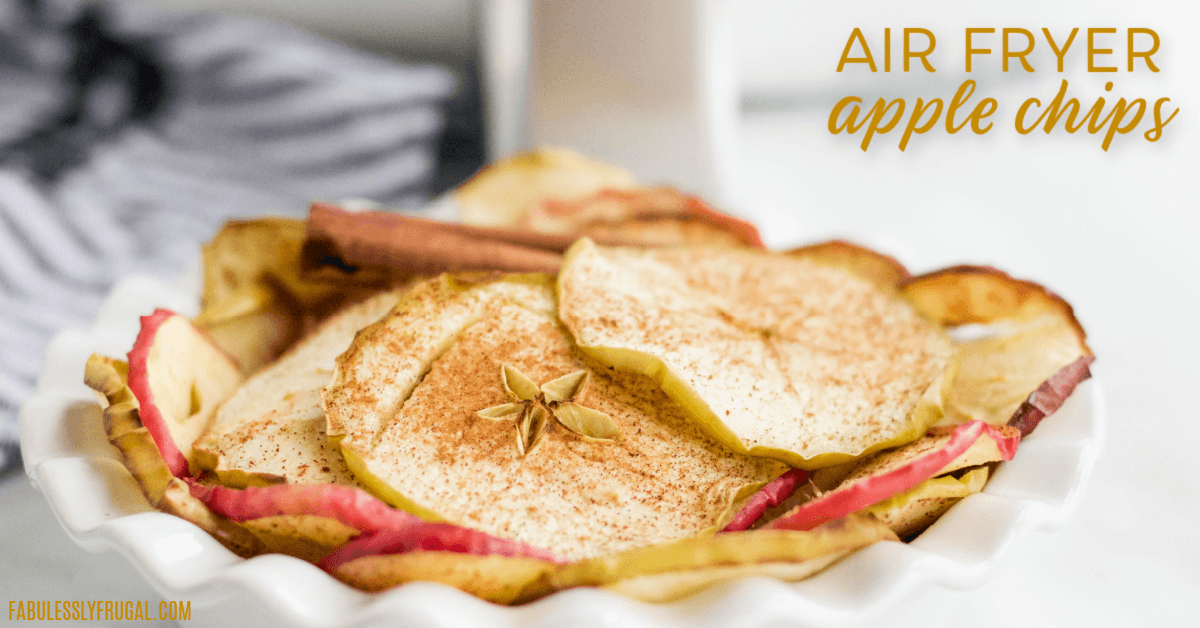 These air fryer apple chips are the perfect afternoon healthy snack