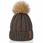 Amazon: Women's Winter Beanie Hat with Detachable Pom Pom $8.99 After Code...