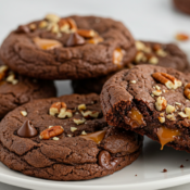 caramel filled chocolate brownie cookies