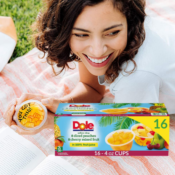 Amazon: 16-Count Dole Fruit Bowls Diced Peaches and Cherry Mixed Fruit...