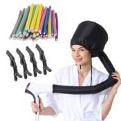 Set of 24 Curler Rods + Hair Dryer Bonnet Attachment Hood $12.99 (Reg....