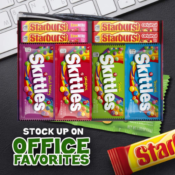 Amazon: 32-Count SKITTLES & STARBURST Candy Full Size Variety Mix as...
