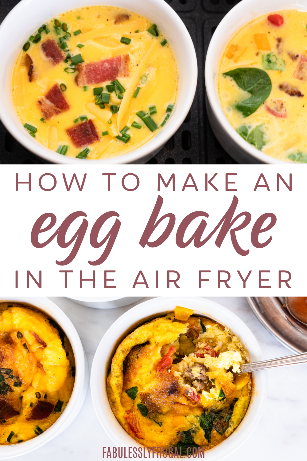 The Best Air Fryer Egg Bake in Minutes! Recipe Fabulessly Frugal