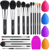 Amazon: 16-Piece Makeup Brush Set with 4-piece Makeup Blender Sponges +...