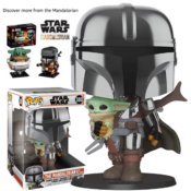 Amazon: Pop! Star Wars: 10 Inch Chrome The Mandalorian with The Child ...