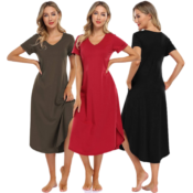 Amazon: Women's V-Neck Short Sleeve Nightgown as low as $17.09 (Reg. $23.88)...
