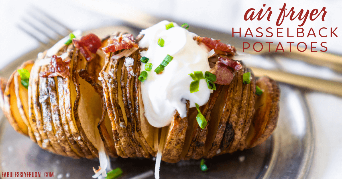 Air fryer Hasselback Potatoes with Garlic