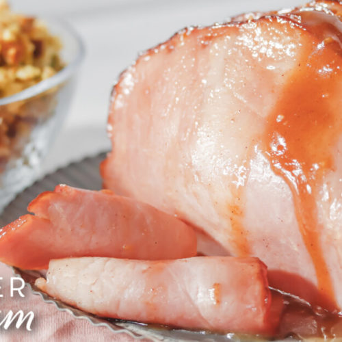 Air fryer ham is quick and easy. It takes half the time and it so sweet with this amazing honey brown sugar glaze