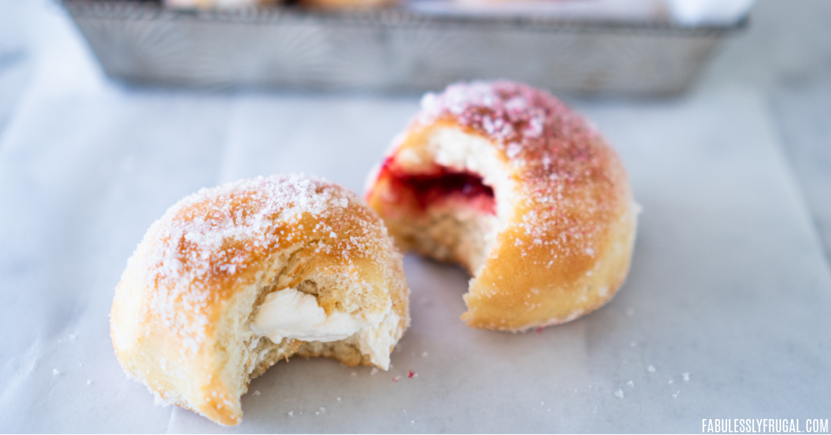 Air Fryer Donuts with Jelly or Cream Filling