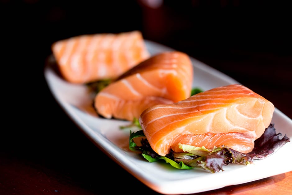Salmon on plate