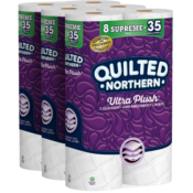 24 Supreme Rolls Rolls Quilted Northern Ultra Plush Toilet Paper as low...