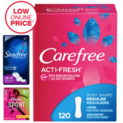 Walgreens: 120-Count Carefree Liners as low as $1.69 Each (Reg. $5.59)...