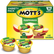 36-Count Mott's Apple & Cinnamon Variety Pack Applesauce as low as...