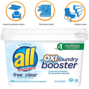 48 Loads all OXI Laundry Booster for Sensitive Skin, Free Clear as low...