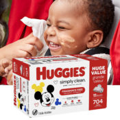 704 Count Huggies Simply Clean Unscented Baby Wipes as low as $12.85 Shipped...