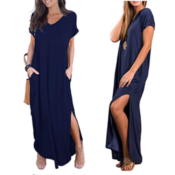 Women's Casual Loose Pocket Long Dress from $18.99 (Reg. $32.99) | Various...