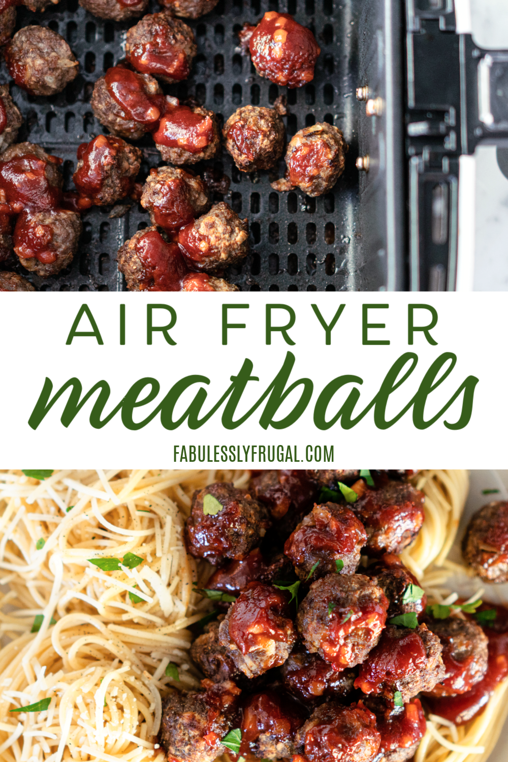 Freezer meal: homemade meatballs in the air fryer