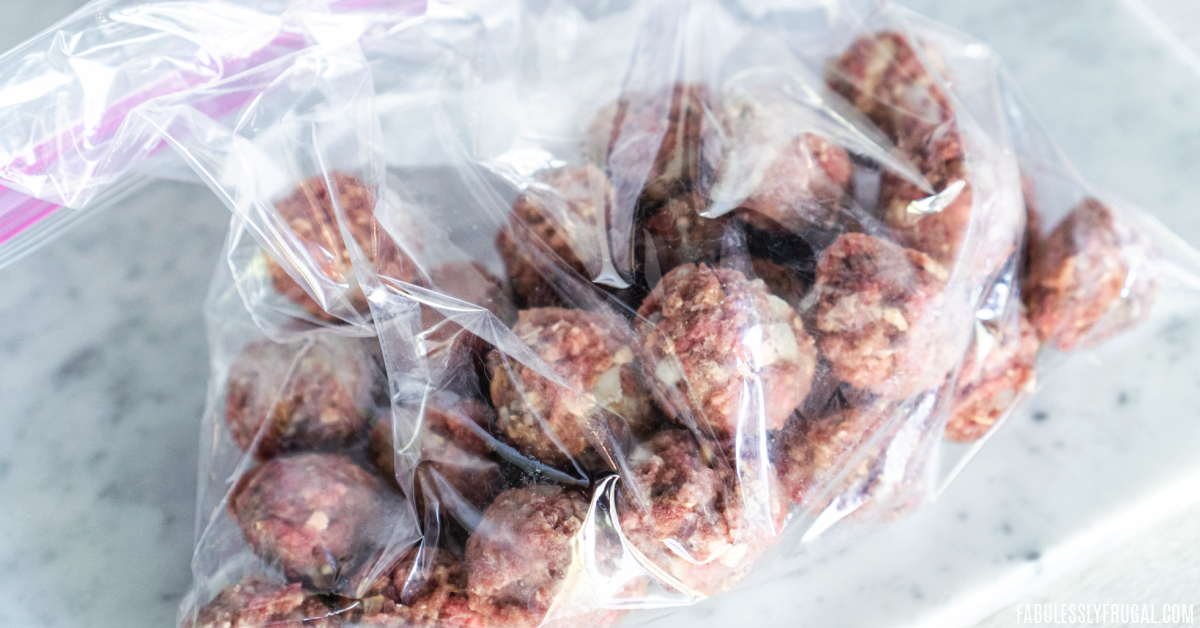 Freezer meal: Homemade meatballs