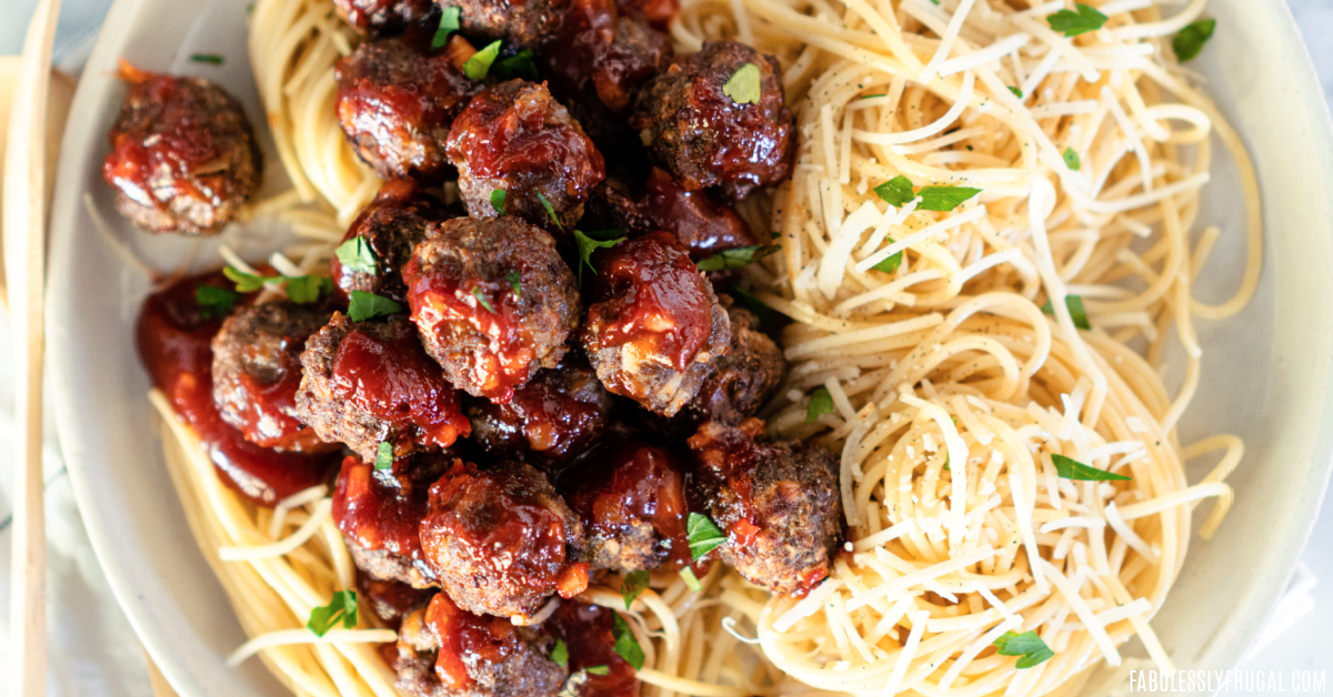 Homemade frozen meatballs in the air fryer