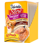12-Pack Hartz Delectables Stew Lickable Wet Cat Treats for Adult & Senior...