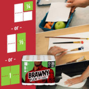 12=36 Rolls Brawny Flex Paper Towels, Tear-A-Square as low as $21.29 Shipped...