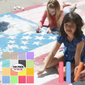 144-Piece Colors Jumbo Sidewalk Chalk Set $19.95 (Reg. $34.95) - FAB Ratings!...