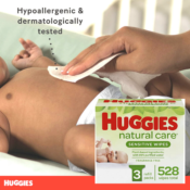 528 Count Huggies Natural Care Sensitive Baby Wipes, Unscented as low as...