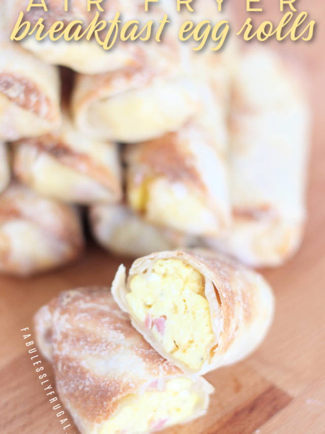 Air Fryer Ham and Cheese Breakfast Egg Rolls