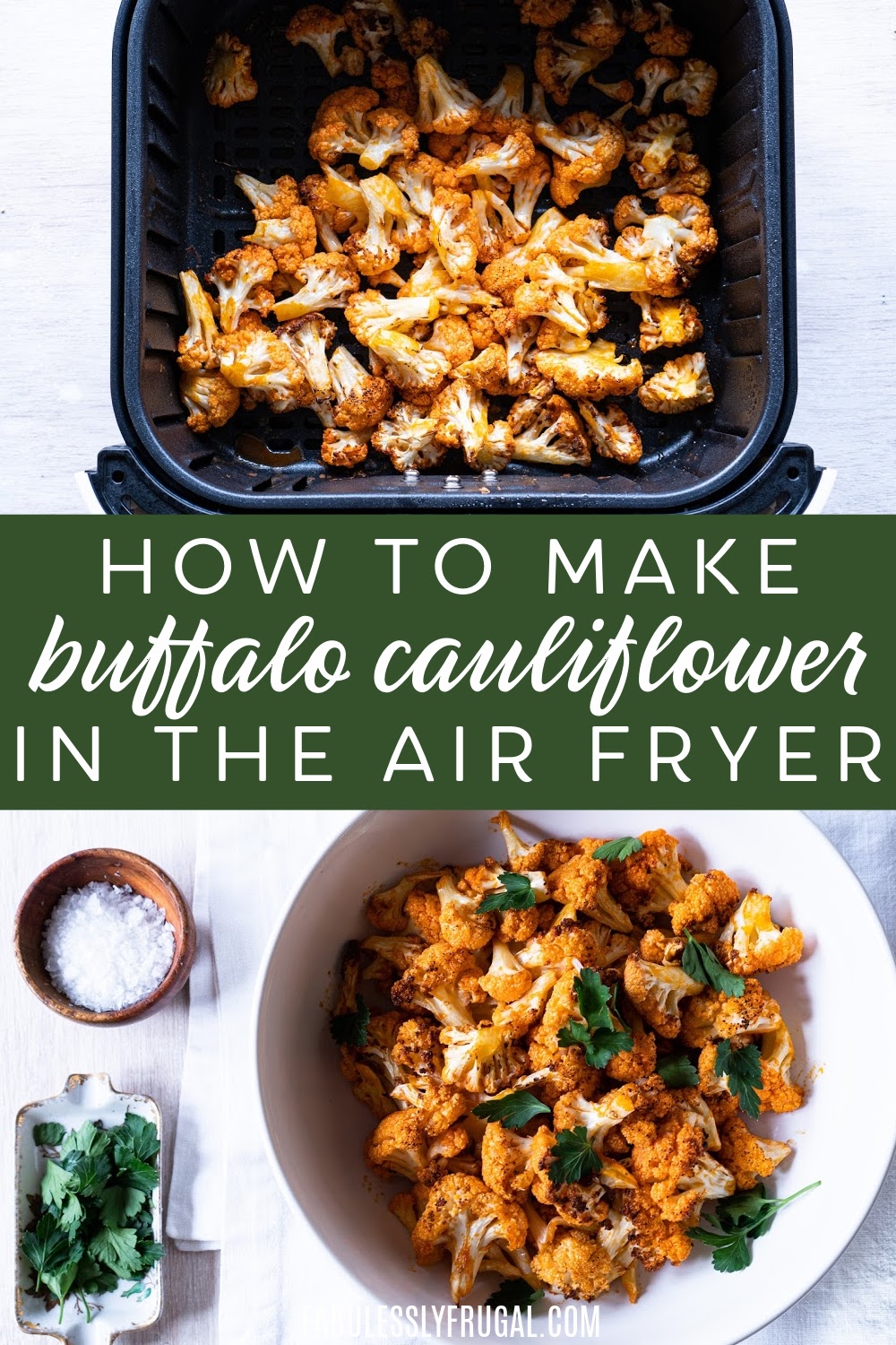 Air fryer buffalo cauliflower bites are easy and delicious!