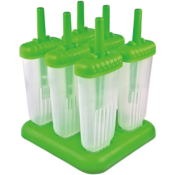 Set of 6 Groovy Ice Pop Molds Drip-Guard Handle $8.60 (Reg. $17.18) - FAB...