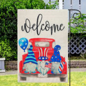 Welcome Gnomes Fourth of July Garden Flag $4.79 (Reg. $7.99)