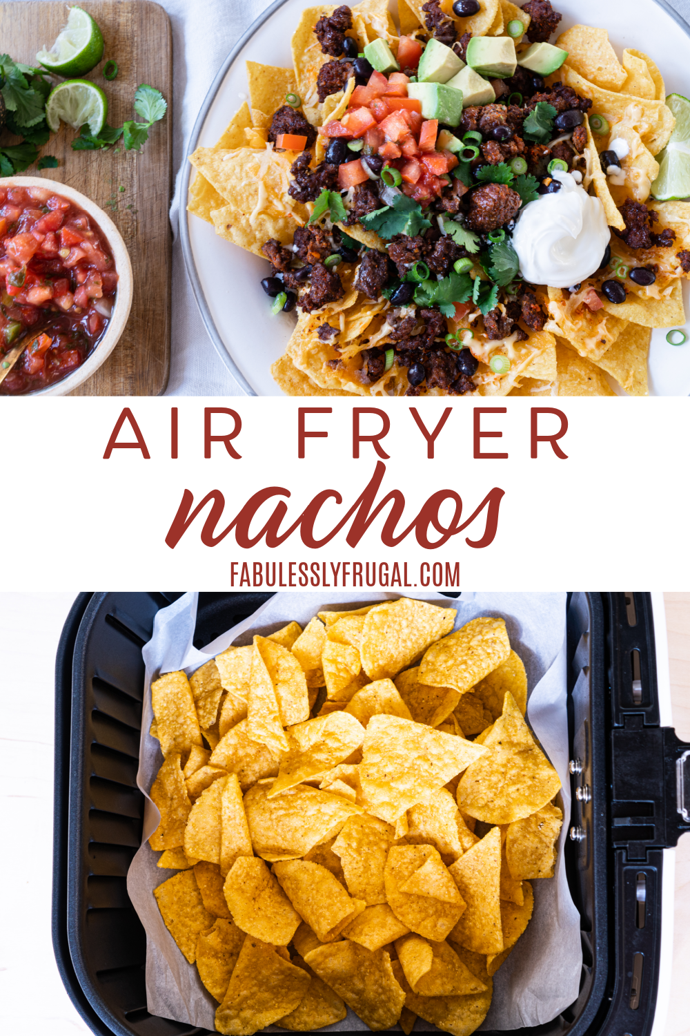 air fryer nachos are the best and quickest food you can make in the air fryer