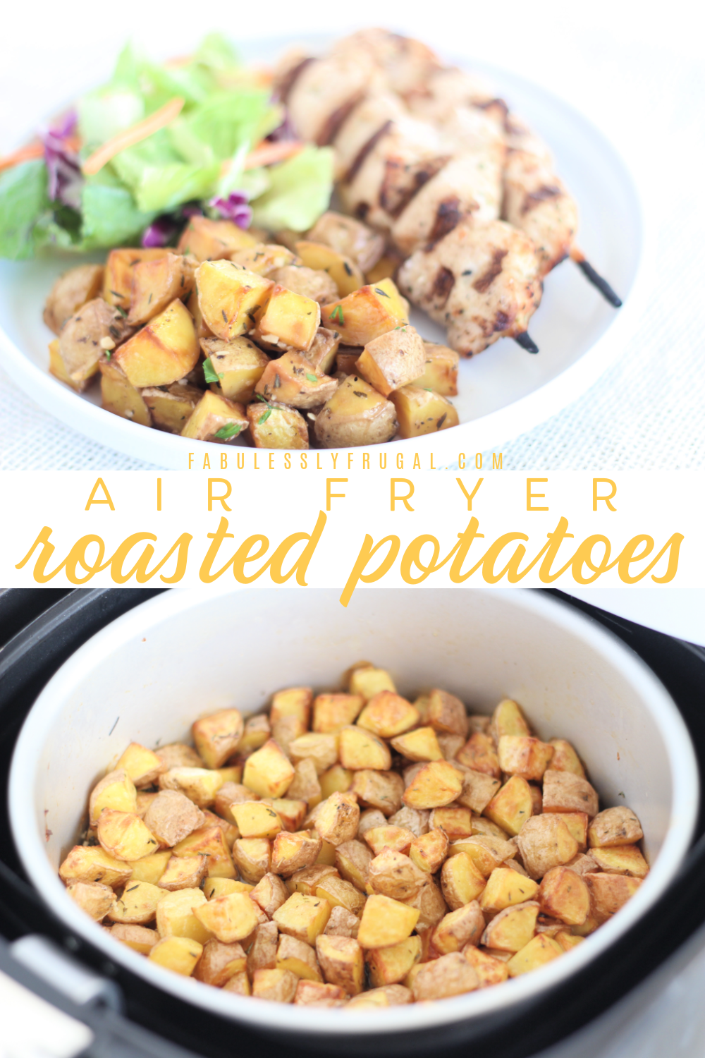 Easy Air Fryer Melting Roasted Potatoes Recipe - Fabulessly Frugal