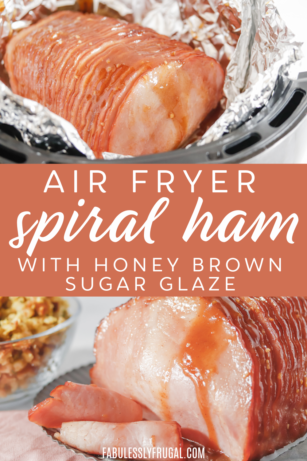You will love this air fryer ham with a delicious honey brown sugar glaze