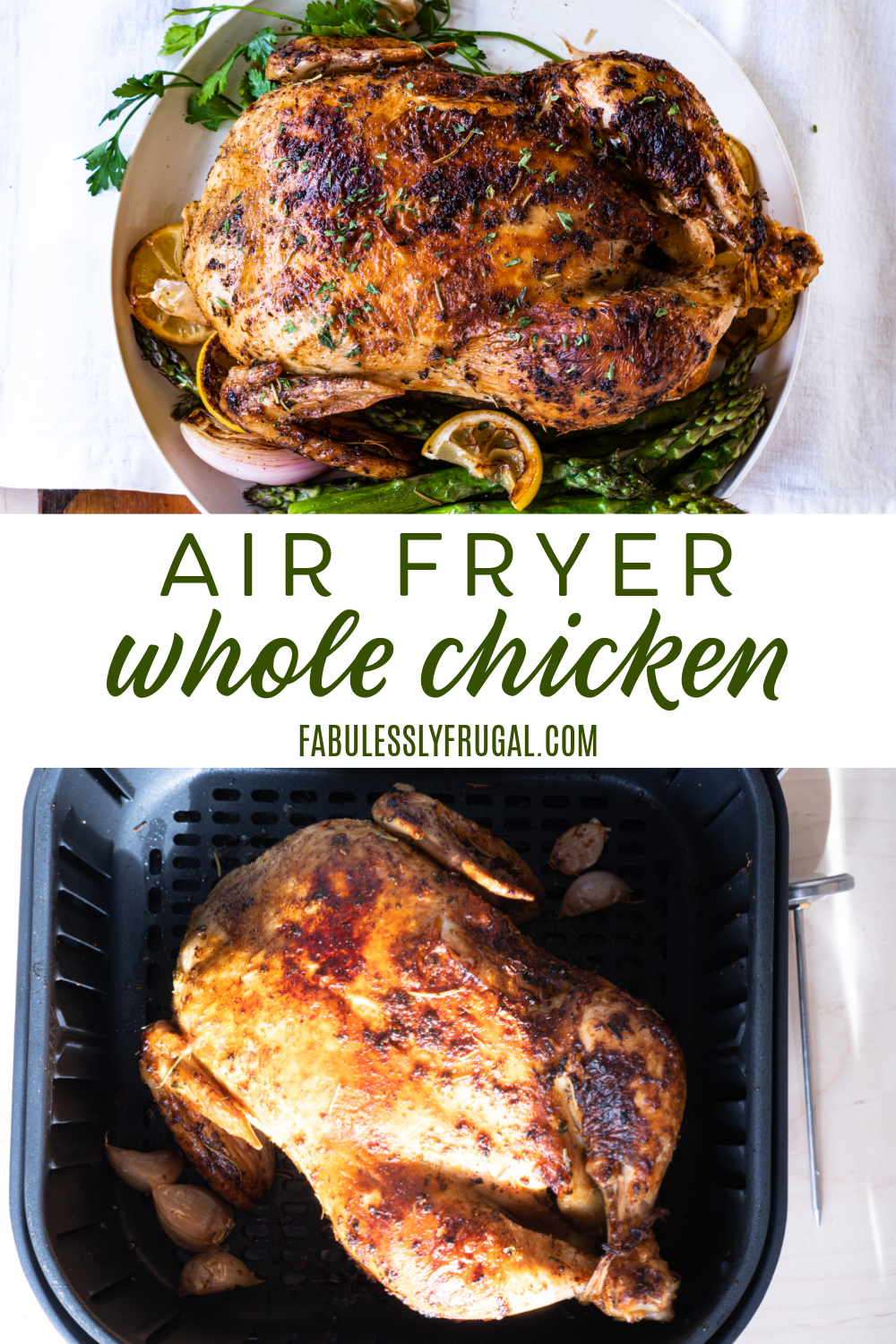 Air Fryer Whole Chicken is one of the easiest air fryer recipes. All you need is an hour to make this amazing chicken in the air fryer