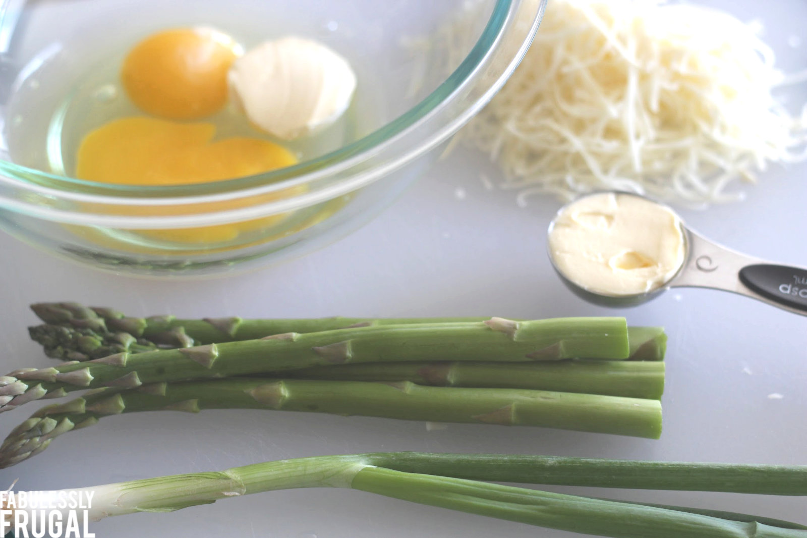 Asparagus eggs butter and cheese